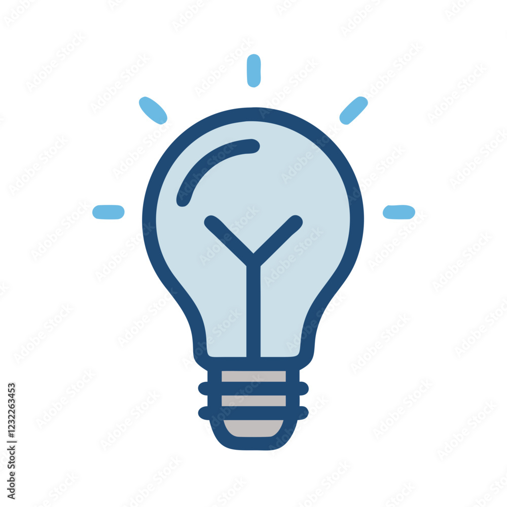 Stylized Lightbulb Vector Design for Creative Projects