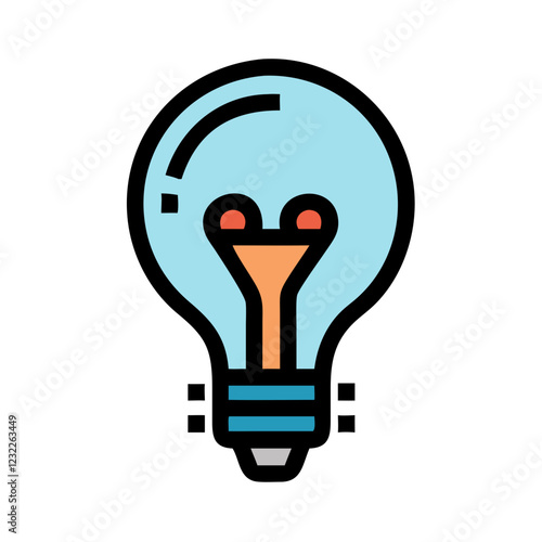 Stylized Lightbulb Vector Design for Creative Projects"