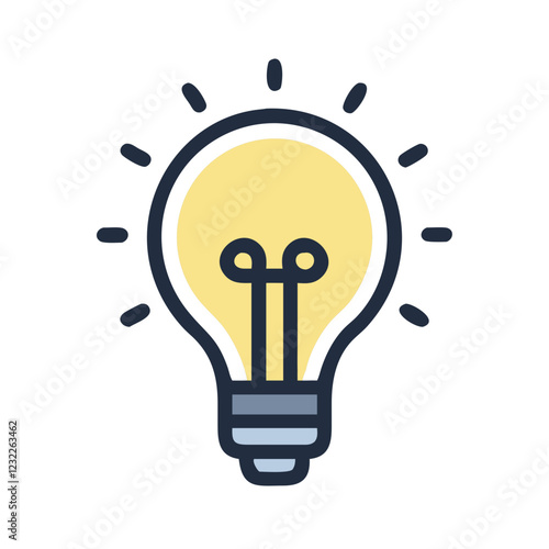 Stylized Lightbulb Vector Design for Creative Projects"