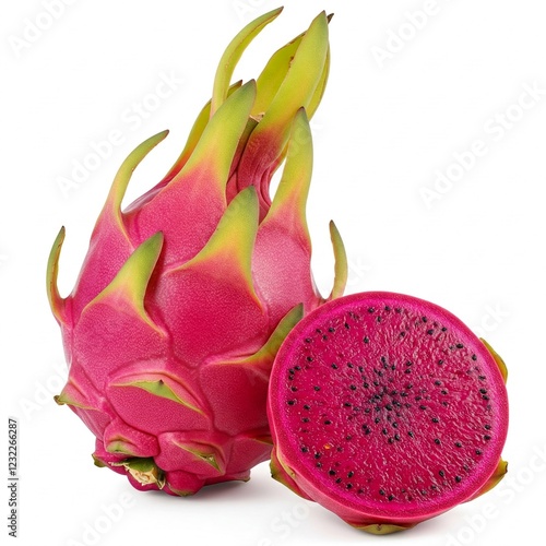 dragon fruit isolated on white