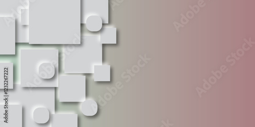 abstract squares colorful background with futuristic colors and very suitable for wallpaper. Minimal geometric abstract background. Circle square and triangle design. PowerPoint Business background.