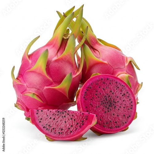 dragon fruit isolated on white background