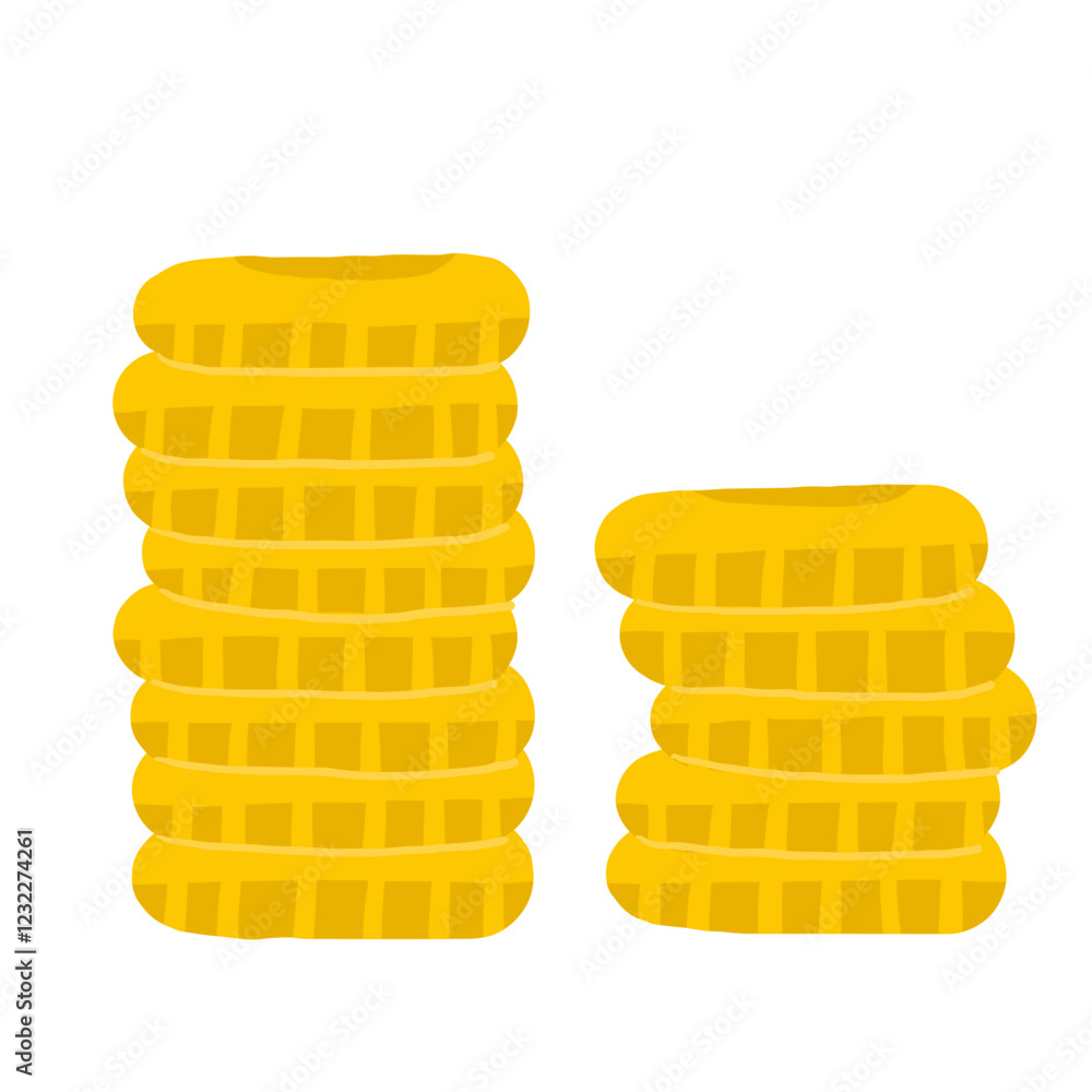 Money, finance, payment sign, icon, composition. Cute hand drawn doodle market, earning, deposit, currency, payment illustration with pile, stack of golden coins. Financial business background Money, finance, payment sign, icon, composition. Cute hand drawn doodle market, earning, deposit, currency, payment illustration with pile, stack of golden coins. Financial business background