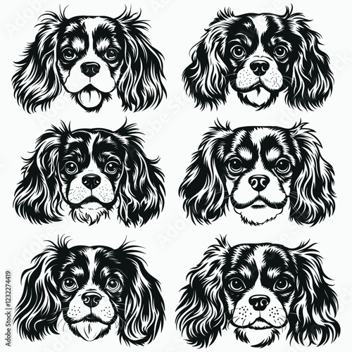 Cavalier King Charles Spaniel Peeking Dog cavalier svg cavalier mom