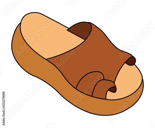 Mules sandals isolated on white background