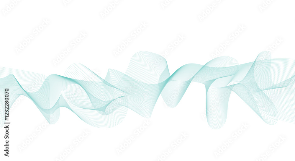 Obraz premium Abstract background with colorful waves line design, Abstract flowing wave line background. stock illustration..