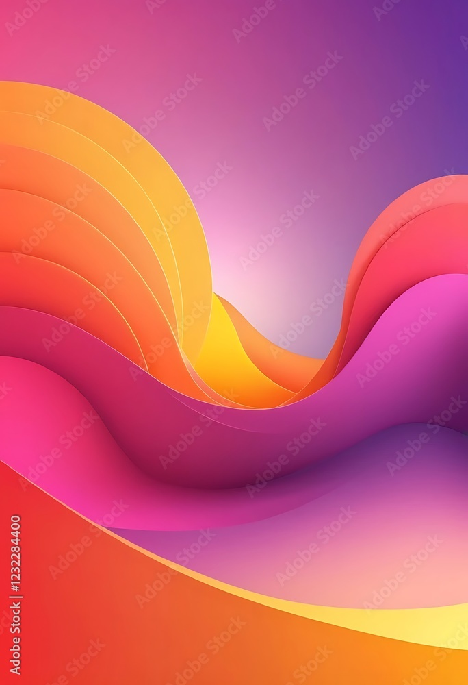 Fototapeta premium Abstract Colorful Waves Flowing Design