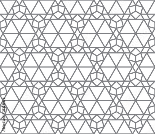 Seamless girih pattern. Girih 6. Traditional Islamic Design. Mosque decoration element. Seamless geometric pattern. Seamless islamic pattern. Background vector illustration. Morocco seamless vector pa