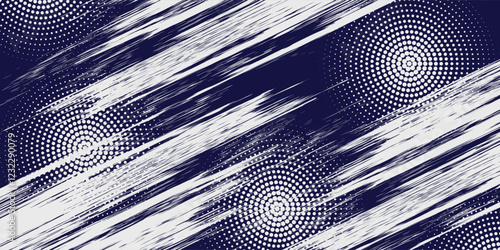 Dots halftone white and blue color pattern gradient grunge texture background.