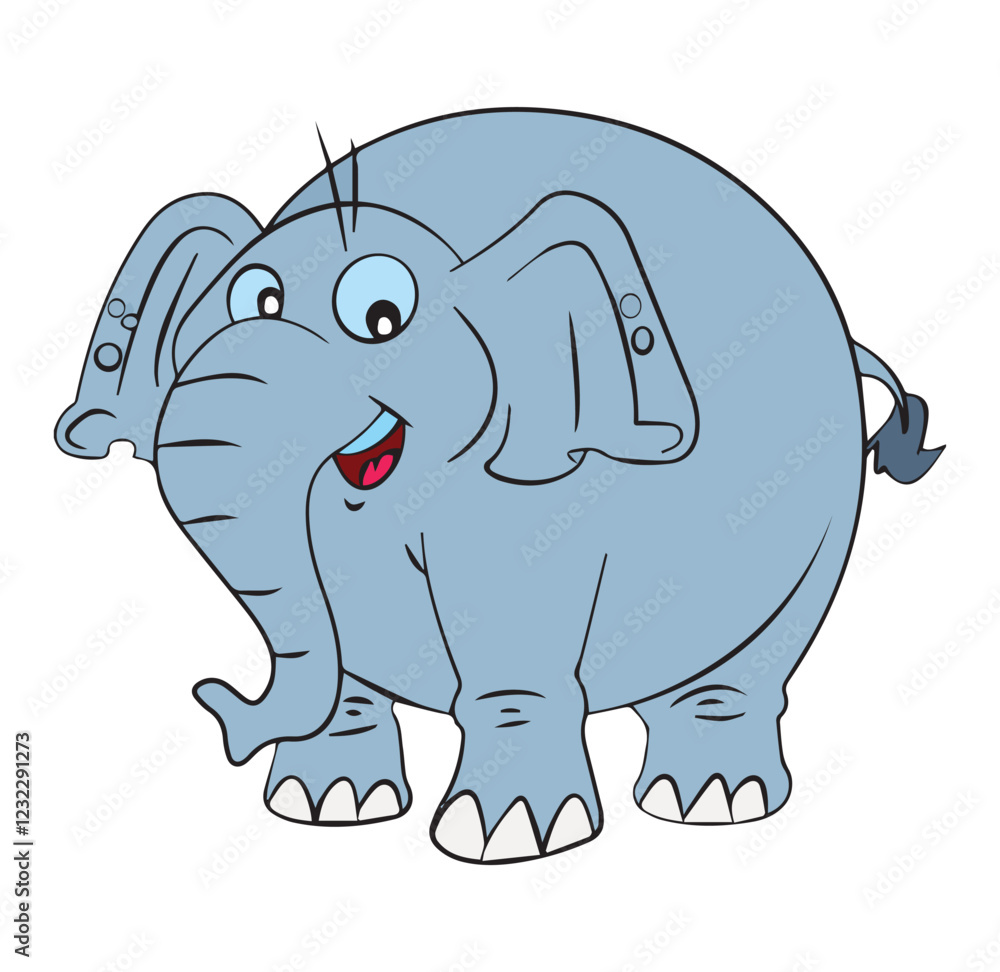 Naklejka premium A elephant animal vector illustration