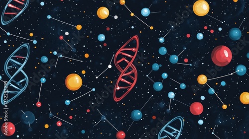 Abstract Space Design with DNA and Cosmic Elements
