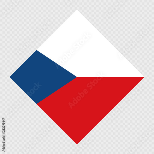 Czech Republic rhombus flag. Vector illustration.