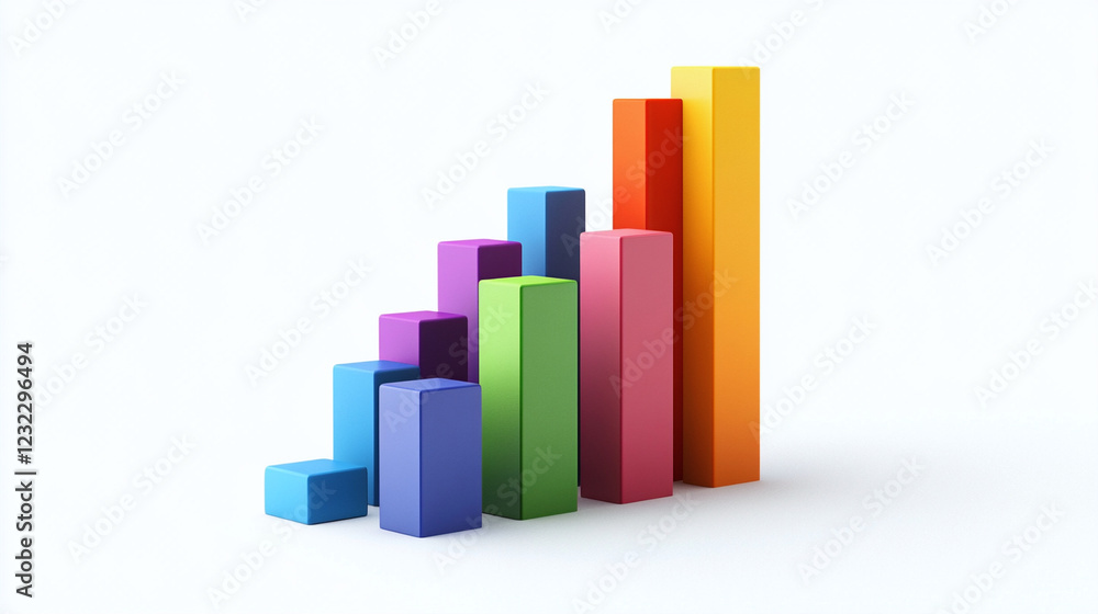 Colorful business chart showing financial growth statistics data analysis Colorful business chart showing financial growth statistics data analysis