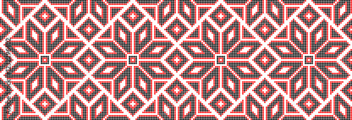 Vector illustration of Ukrainian ornament in ethnic style, identity, vyshyvanka, embroidery for print clothes, websites, banners. Background. Geometric design, border, copy space, frame