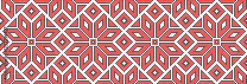 Vector illustration of Ukrainian ornament in ethnic style, identity, vyshyvanka, embroidery for print clothes, websites, banners. Background. Geometric design, border, copy space, frame