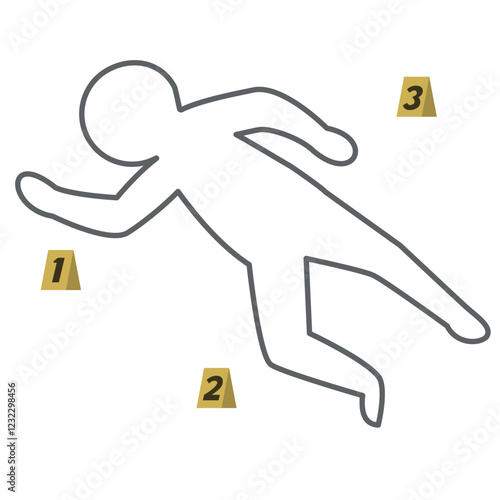 事件の捜査を表したイラスト