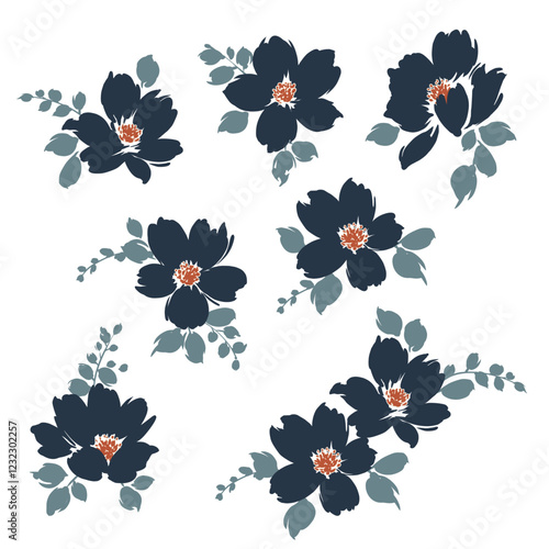 Abstract flower material ideal for textile design,