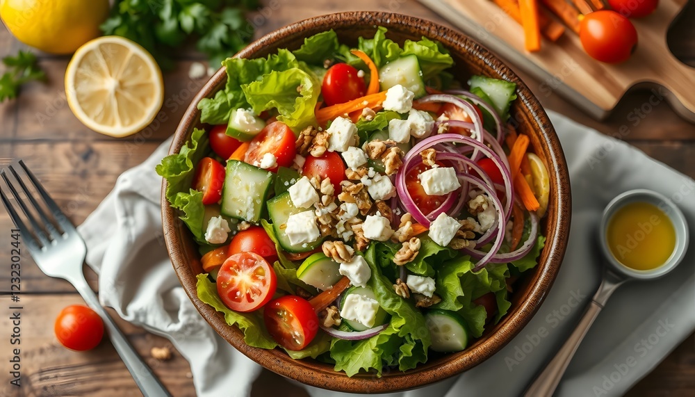 Delicious Greek Salad Recipe with Feta and Walnuts Delicious Greek Salad Recipe with Feta and Walnuts