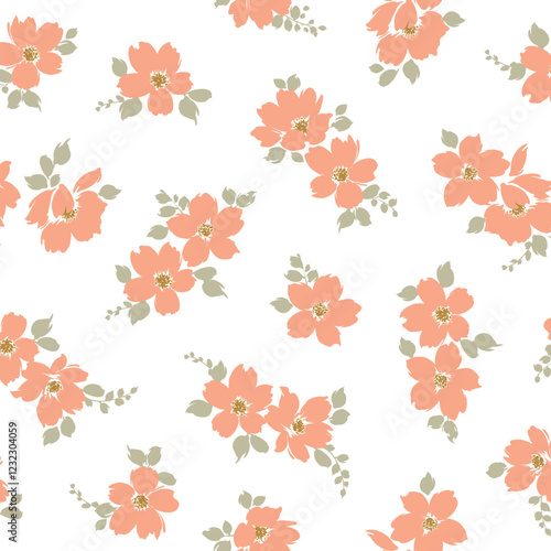 Wallpaper Mural Abstract floral pattern perfect for textile design, Torontodigital.ca