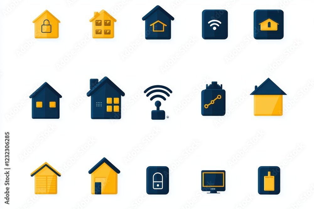Smart Home Automation Icons Set for IoT Technology and Modern Living Smart Home Automation Icons Set for IoT Technology and Modern Living