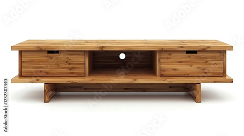 This sleek, modern TV stand offers ample storage with open shelves and cabinets, perfect for organizing media essentials. Its sturdy design supports large screens while enhancing any décor.







 photo