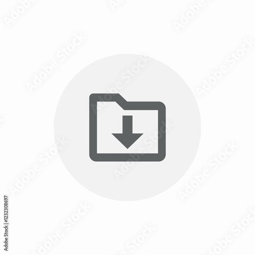 incoming folder icon sign vector