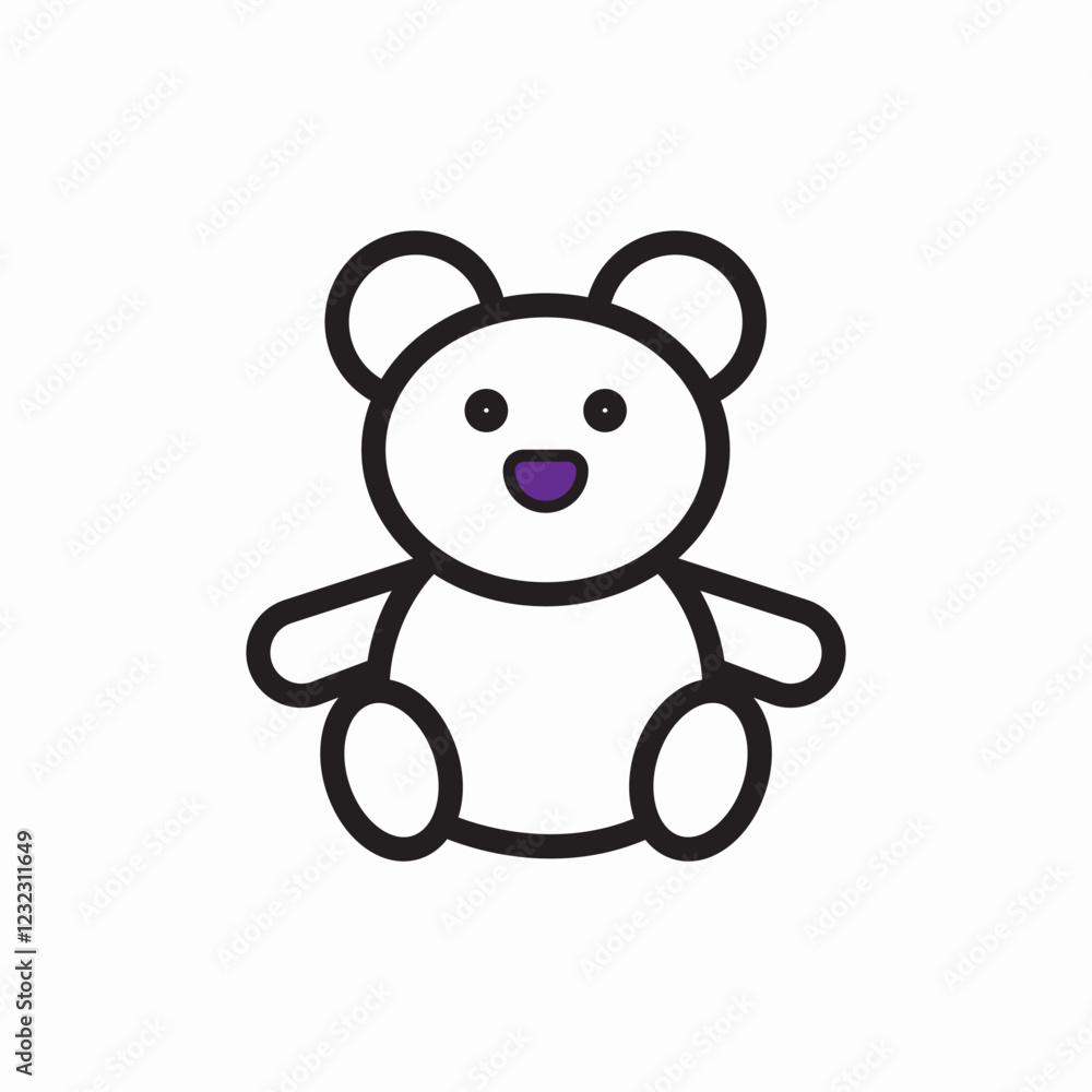 Teddy bear toy icon vector sign Teddy bear toy icon vector sign