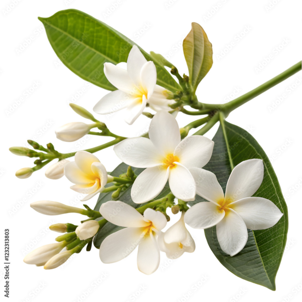 Fototapeta premium Jasmine flowers isolated on transparent background