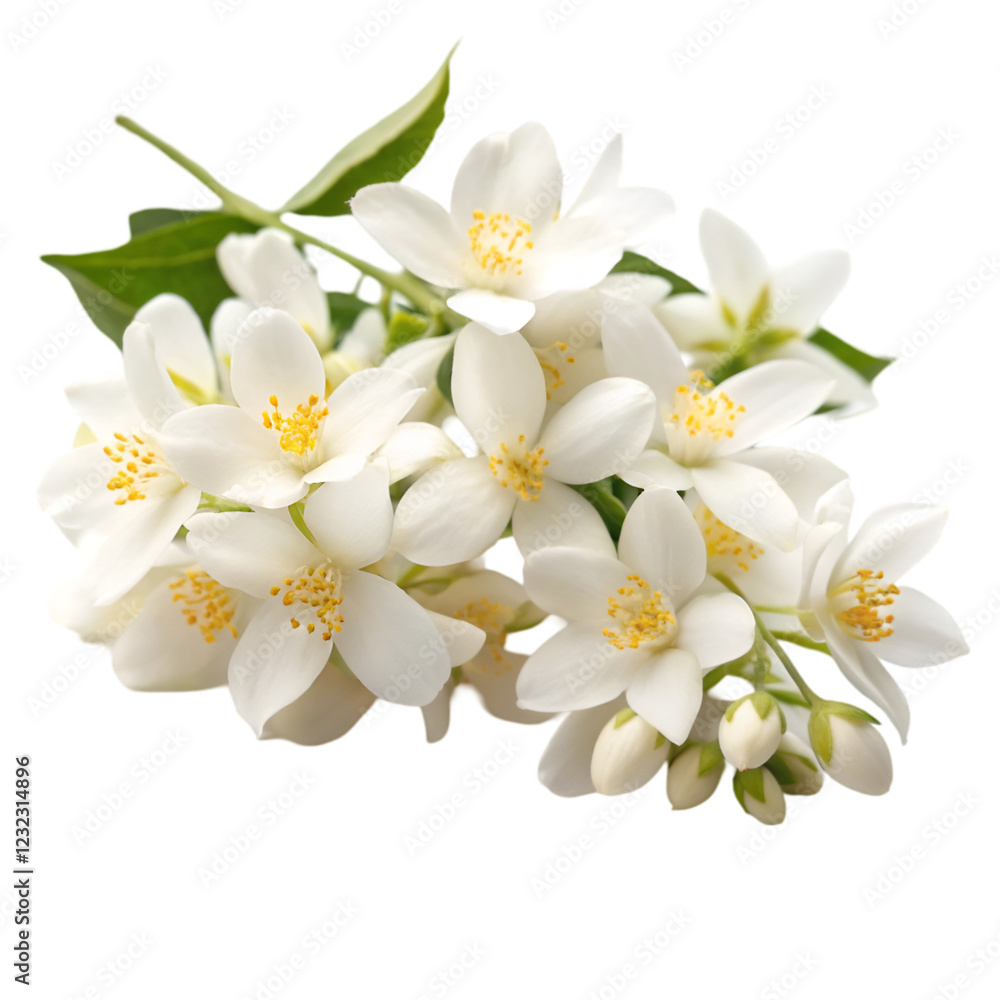 Jasmine flowers isolated on transparent background Jasmine flowers isolated on transparent background