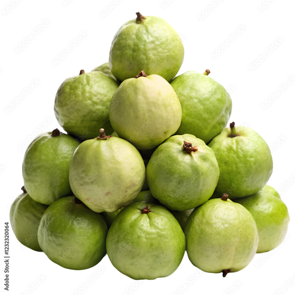 Pile of guava isolated on transparent background Pile of guava isolated on transparent background