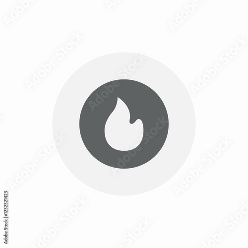 fire warning icon sign vector