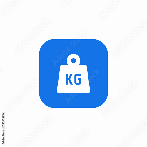 kilo system large weight icon sign vector