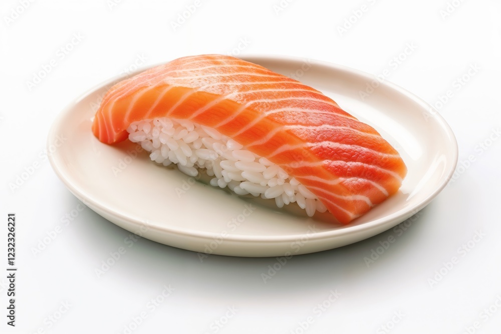 Salmon sushi nigiri with fresh fish served on a white plate, an authentic Japanese delicacy. Japanese delicacy, fresh flavors, culture, elegance, simplicity, sushi tradition, fresh ingredients, heal
Salmon sushi nigiri with fresh fish served on a white plate, an authentic Japanese delicacy. Japanese delicacy, fresh flavors, culture, elegance, simplicity, sushi tradition, fresh ingredients, heal
