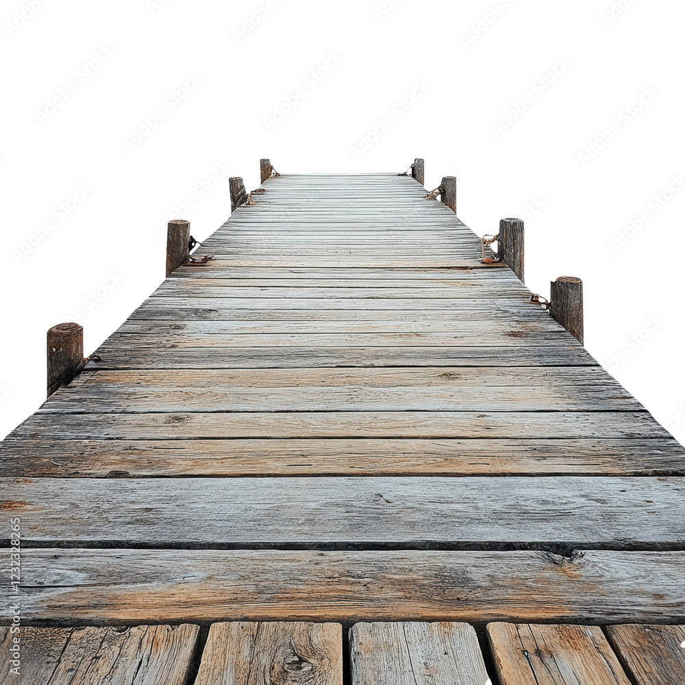 Wooden dock isolated on transparent background Wooden dock isolated on transparent background