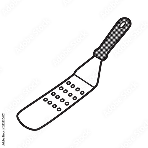 long spatula vector black and white