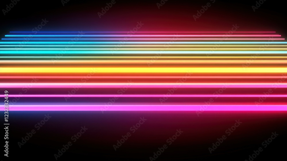 Vibrant Neon Rainbow Lines Abstract Background Vibrant Neon Rainbow Lines Abstract Background