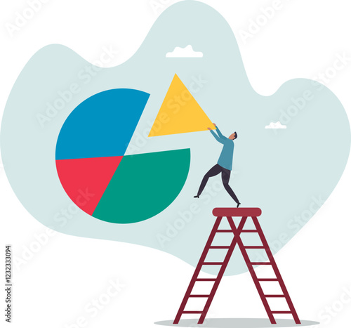 Investment asset allocation and rebalance.business concept.flat character.