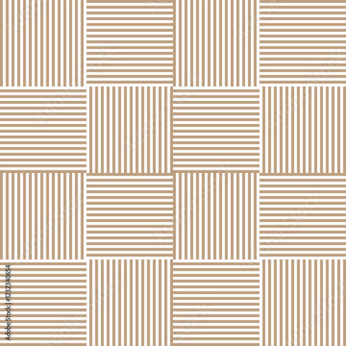 Striped check Seamless vector pattern squares with horizontal and vertical lines form textile print