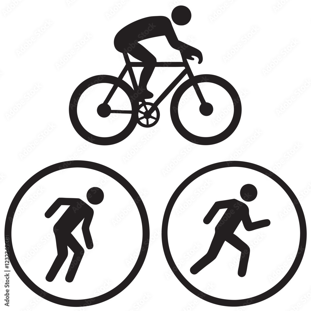Obraz premium Endurance training icons