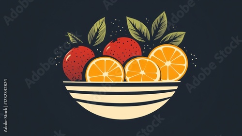 A mainmast icon for a nutrition analysis logo, symbolizing healthy food choices with precision and clarity