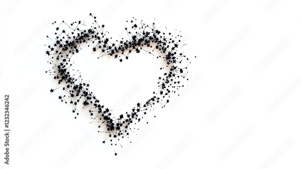 a celestial Valentine s card with glowing stars forming a heart, dreamy and magical romance, fantasy illustration, isolated on white background a celestial Valentine s card with glowing stars forming a heart, dreamy and magical romance, fantasy illustration, isolated on white background