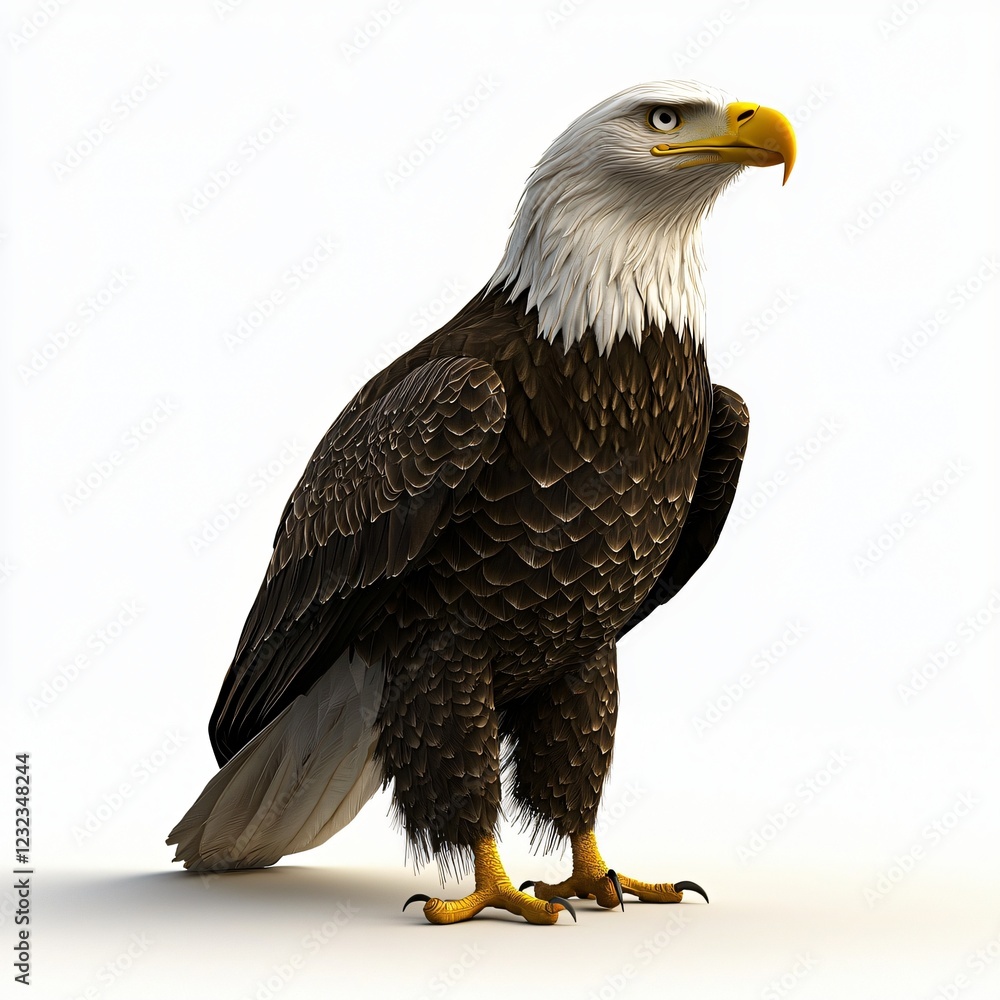 Obraz premium Majestic Bald Eagle Bird of Prey Wildlife Photography Detailed Close up