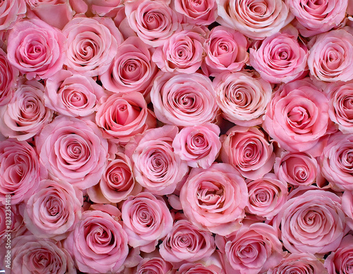 natural fresh pink roses flowers pattern wallpaper top view pink rose flower wall background