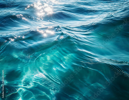 turquoise ocean like textures with shimmering light reflections and abstract patterns resembling water surfaces evoking a sense of serenity and natural beauty photo