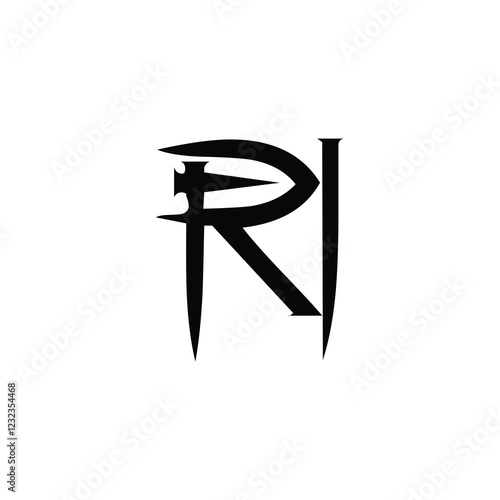 RJ monogram logo design letter text name symbol monochrome logotype alphabet character simple logo