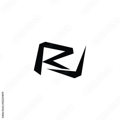 RJ monogram logo design letter text name symbol monochrome logotype alphabet character simple logo