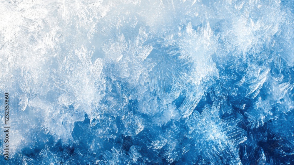 Fototapeta premium Geometric Blue Ice Texture Background