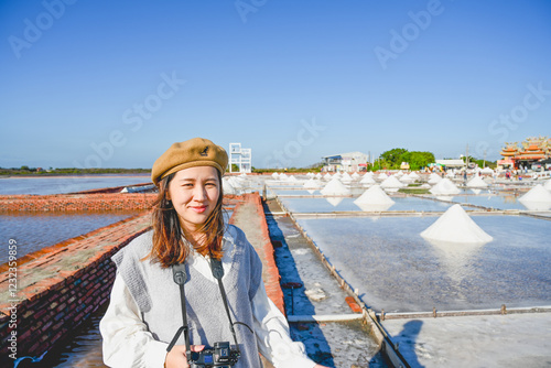 Wallpaper Mural Tainan City, Taiwan - NOV 19, 2022: Jingzaijiao Tile-Paved Salt Fields.One day trip. Torontodigital.ca