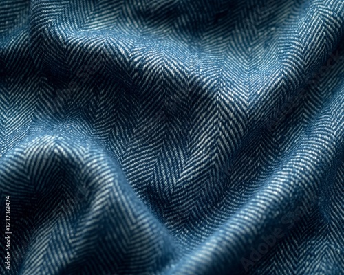 Wallpaper Mural Detailed Denim Fabric Texture With Herringbone Pattern Torontodigital.ca