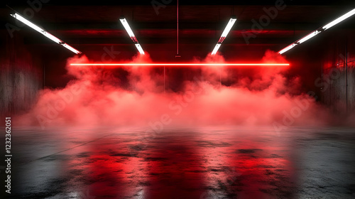 Red Smoke Fills a Dark Room...